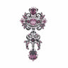Retro Crystal Brooch Amethyst