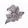 Purple Colour Crystal Big Ribbon Brooch