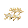 Reindeer Brooch Gold