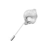 Faux Silver Pearl Lapel Pin Silver