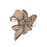 Antique Gold Colour Crystal Big Ribbon Brooch