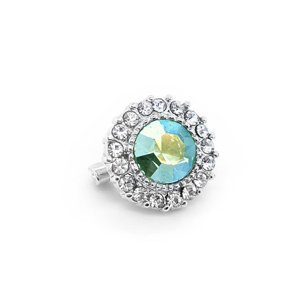 Crystal Small Support Brooch AB