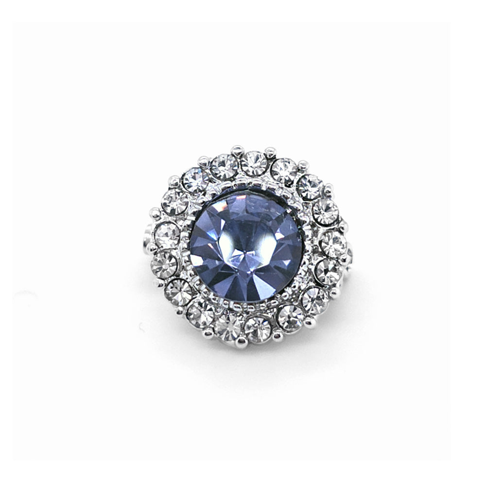 Crystal Small Support Brooch Tanzanite