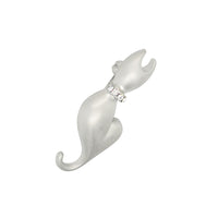 Silver Colour Cat Brooch