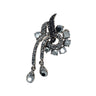 Black Colour Crystal Charm Brooch 2