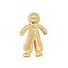Gingerbread Man Brooch Gold