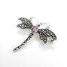 Marcasite Dragonfly Silver Brooch