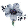 Handmade Metal Mesh Flower Corsage Grey