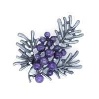 Amethyst Beads Brooch