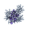 Amethyst Beads Brooch
