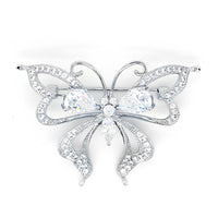 Crystal Butterfly Brooch