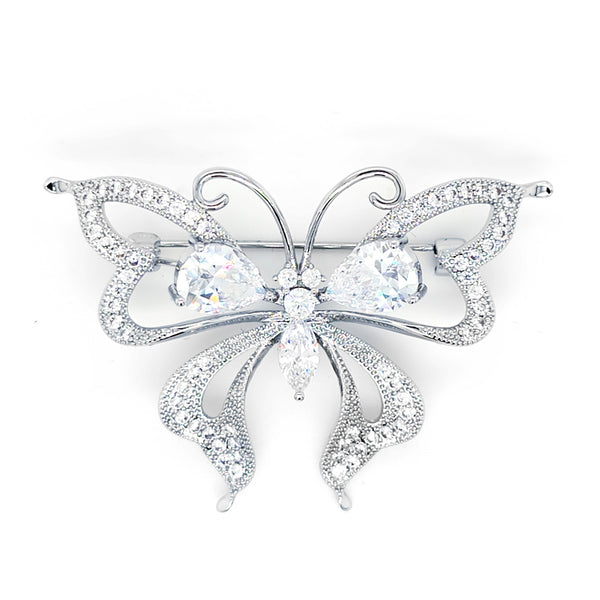 Crystal Butterfly Brooch