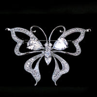 Crystal Butterfly Brooch