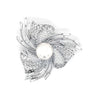 Crystal and Faux Pearl Brooch
