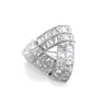 Crystal Small Triangular Brooch