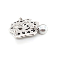 Black Mother of Pearl Rose Brooch or Pendant