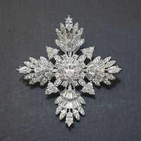 Crystal Vintage Style Snowflake Brooch