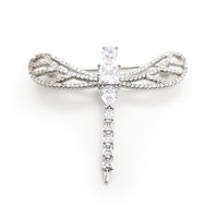 Crystal Dragonfly Brooch