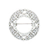 Crystal Art Deco Round Brooch