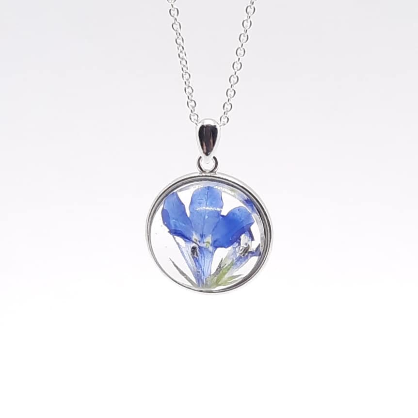 Blue Ribbon Necklace