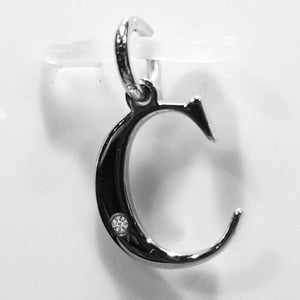 A to Z Initial Silver Pendant with Diamond