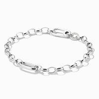Charm Bracelet with Connect Link Silver