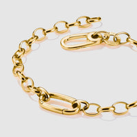 Charm Bracelet with Connect Link Gold