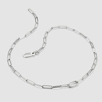 Connect Charm Necklace Paperclip Silver
