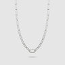 Connect Charm Necklace Paperclip Silver