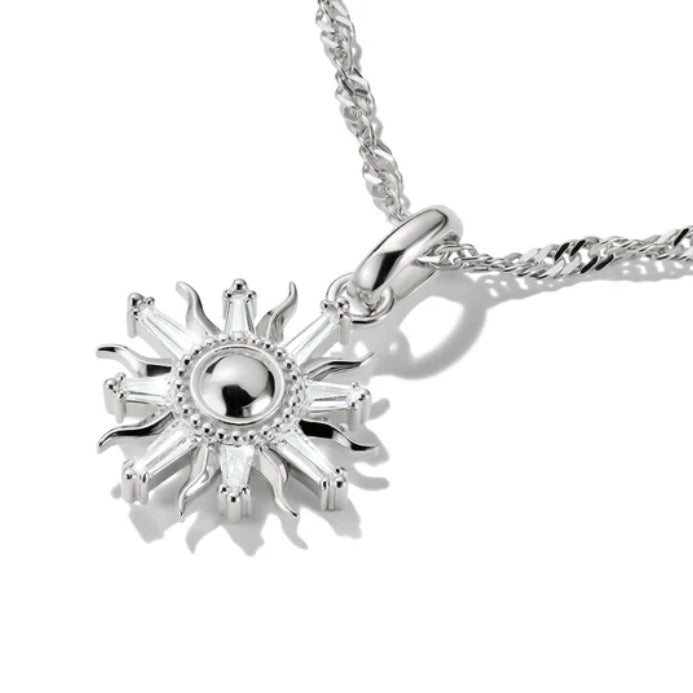 Connect Charm sun with stones silver