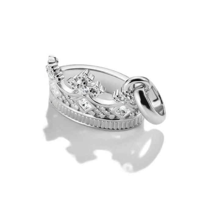 Connect Charm Crown with Stones Silver
