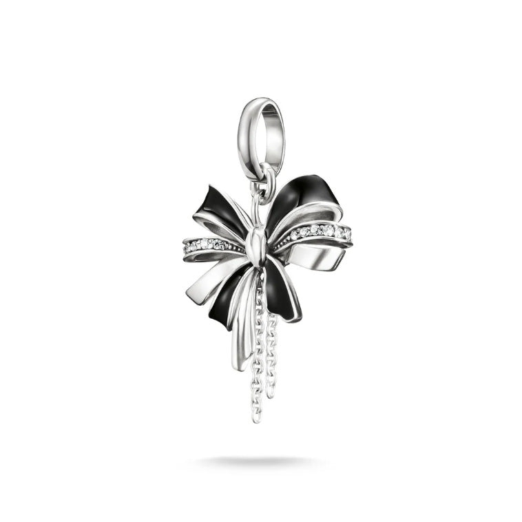 Connect Charm Black Bow