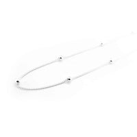 Sterling Silver Beaded Ball Chain Necklace