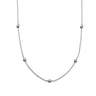 Sterling Silver Beaded Ball Chain Necklace