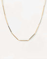 Bar Chain Necklace Yellow Gold