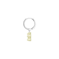 Single Silver Creole Pineapple White Goldbear