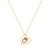 Enchanted Rose Heart Necklace Yellow Gold