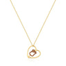 Enchanted Rose Heart Necklace Yellow Gold