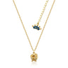 Enchanted Rose Crystal Necklace Yellow Gold
