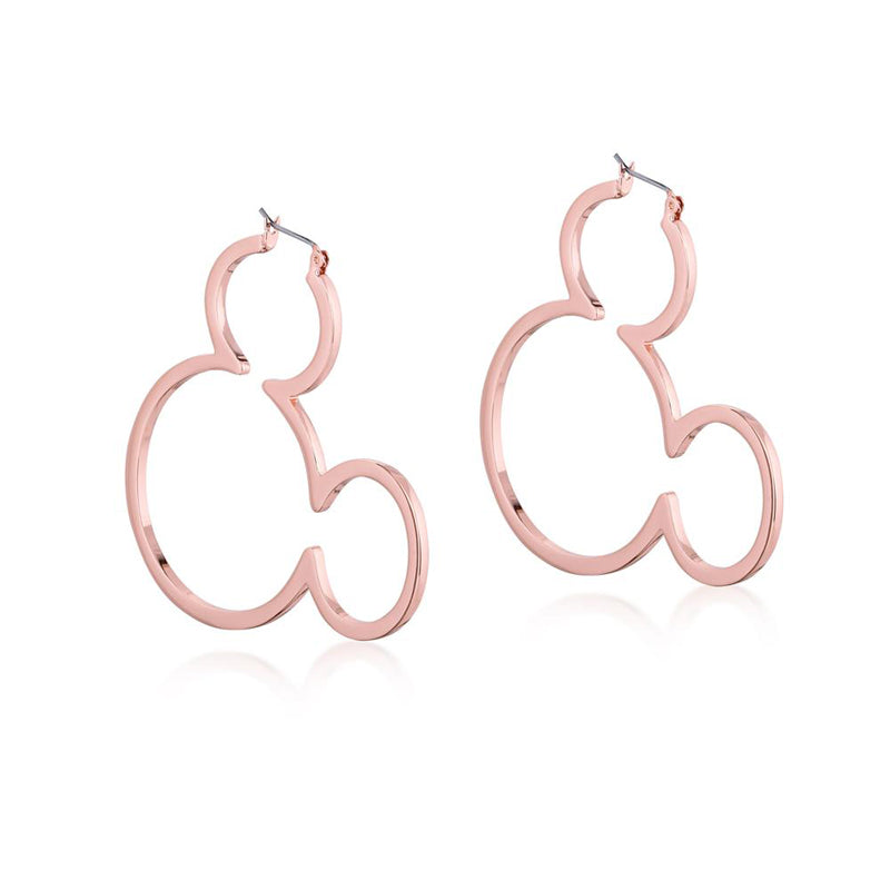 Mickey Mouse Outline Hoop Rose Gold