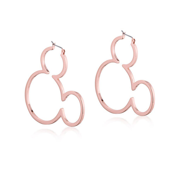 Mickey Mouse Outline Hoop Rose Gold