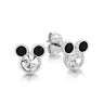 Mickey Mouse Crystal Stud Earrings Black Ear