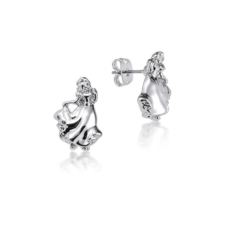 Princess Snow White Stud Earrings White Gold