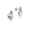 Princess Snow White Stud Earrings White Gold