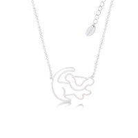 The Lion King Simba Out Line Necklace White Gold