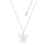 Disney Lilo and Stitch Rhodium Plated Ohana Necklace