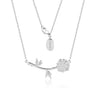 Beauty and the Beast Rose Necklace White Gold