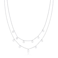Mickey Mouse Charm Necklace White Gold