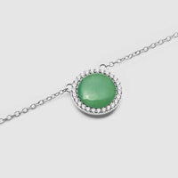 Audrey Necklace Jade Silver