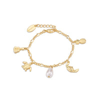 Disney Stitch Charm Bracelet Yellow Gold